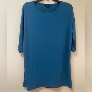J. Jill | "Wearever" Blue Knit Tunic with Back pleats | M